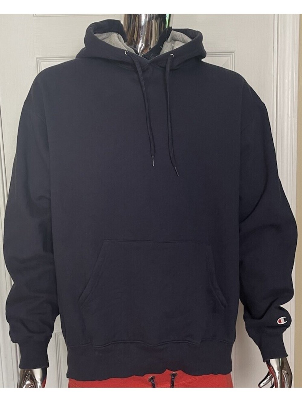 Champion Eco Authentic Hoodie Pullover Navy Blue Men's XL